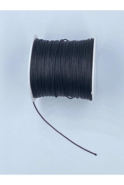 Caglar Accessories Frânghie de parașută neagră de 1,0 mm (frânghie de macrame)