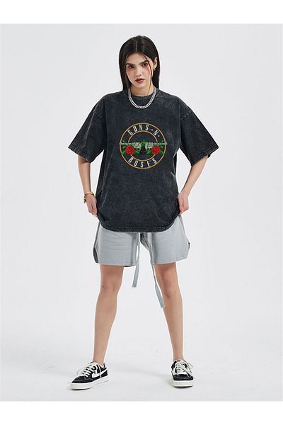 Touz Rock Series Washable Guns N' Roses Unisex Vintage T-shirt