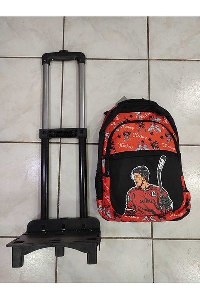 ASTRAL Hockey Patterned Triple School Bag with Removable Squeegee