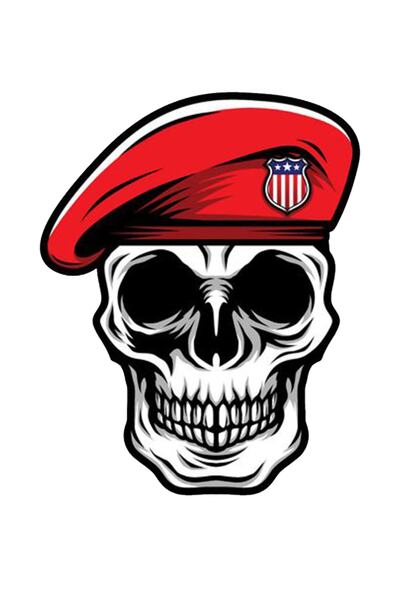 MegaSticker دراجة نارية ذات جمجمة حمراء مقاس 14 × 11 سم - زجاج، كمبيوتر محمول...