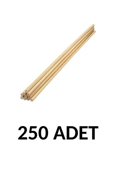 Südor 250 قطعة قضيب دائري خشبي 30 سم × 4 مم