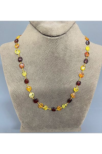 Tesbihci Efendi Drop Amber Adult Multicolor Round Necklace 45cm
