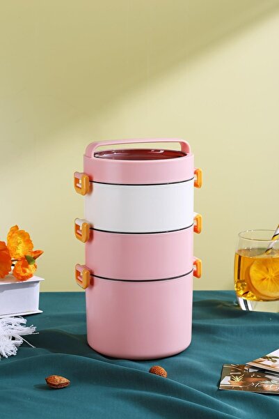 Vagonlife Bento Lunch Box Ofis-okul Için Yeni Nesil Sefer Tası 3 Katlı Büyük ...