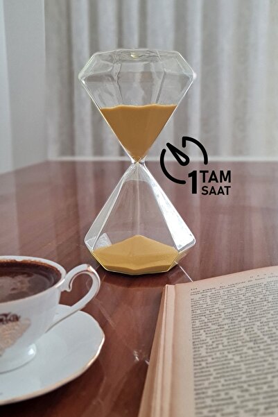Evbuya Gold Diamond Kum Saati, 1 Saatlik Kum Saati, Dekoratif Obje Hediye Fik...