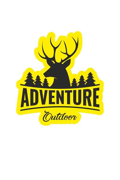 MegaSticker Adventure Outdoor Motocicletă, parbriz, laptop, cască, autocolant auto 13x12 cm