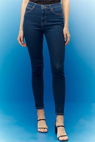 Trn JNS Alycia Темно-сині джинси з високою талією, лікра, вузькі штанини