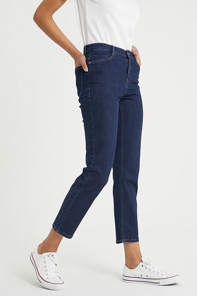 Trn JNS Pantaloni Mom Jean Calista albastru închis