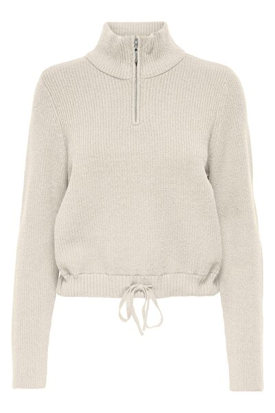 ONLY Rollkragenpullover mit halbem Reißverschluss