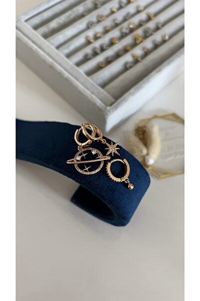 SU PERİSİ TAKI BİJUTERİ مجموعة أقراط الكوكب الذهبي