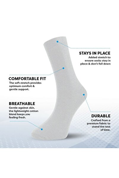 FORMO Опаковка от 10 мъжки памучни висококачествени меки дишащи издръжливи премиум чорапи в кутия