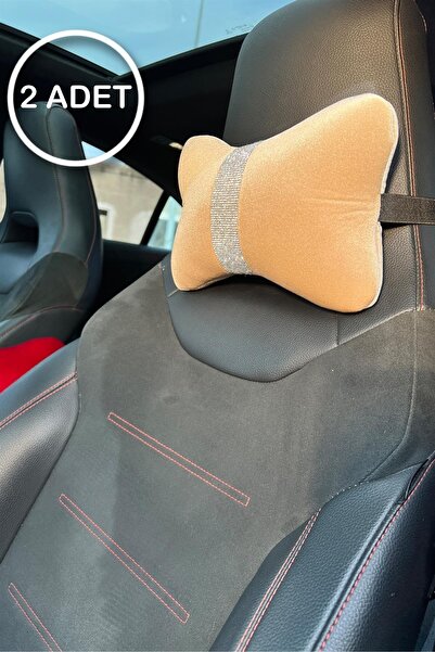 TASARIM ARABAM ATİKE ELİF AKIN Pernă pentru gât cu dungi verticale, din catif...