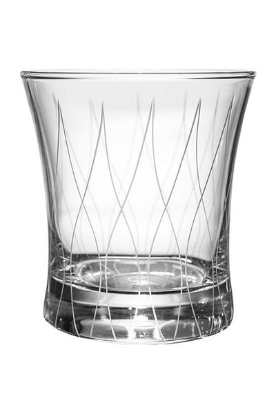 KCD Cut Hand Decor Gilded 6 Pieces Patterned Water Glass Set