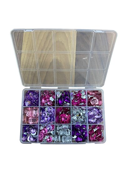 e tuhafiye 15’li Renkli Parlak Taş Seti