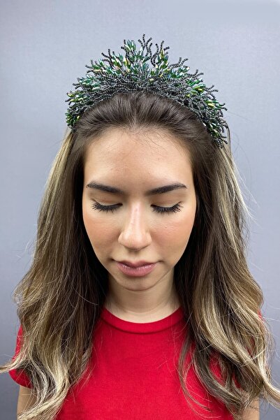 Limelia Coroana de henna de mireasa model Zehra verde smarald