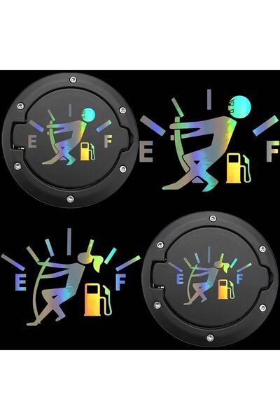 ÖZKAŞ Hologram Benzin Deposu Sticker Fosfor Araba Oto Aksesuar