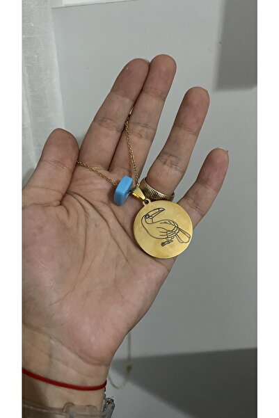 Alışveriş Bekçisi Tukan Kuşu Yuvarlak Boncuklu Çelik Plaka Kolye