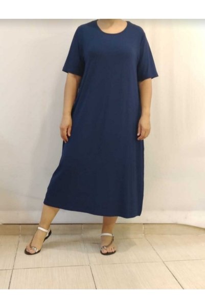 Mertcan Butik Μπλε ζέρσεϊ από βισκόζη