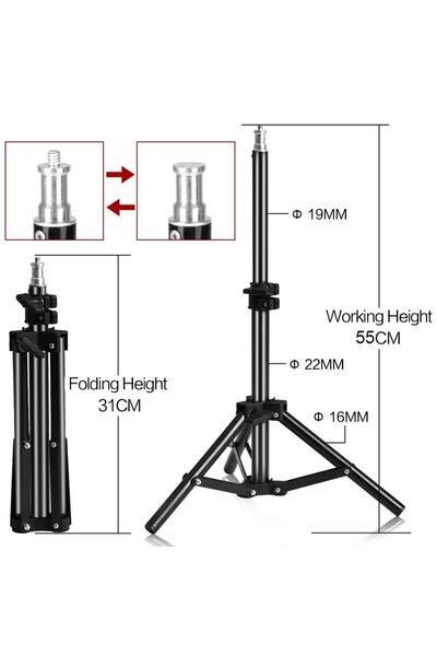 FototekFotograf 2 Metre Light Stand Profesyonel Işık Ayağı 200 Cm 3 Kg Kapasi...