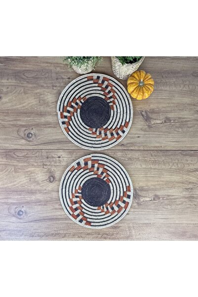 So Decoration Doğal Hasır El Örgüsü 2'li Supla Seti – 30 Cm | Şık Ve Zarif Am...