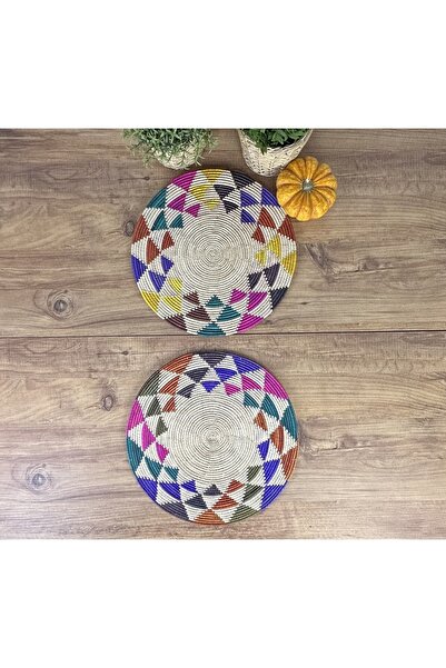 So Decoration Doğal Hasır El Örgüsü 2'li Supla Seti – 30 Cm | Şık Ve Zarif Am...