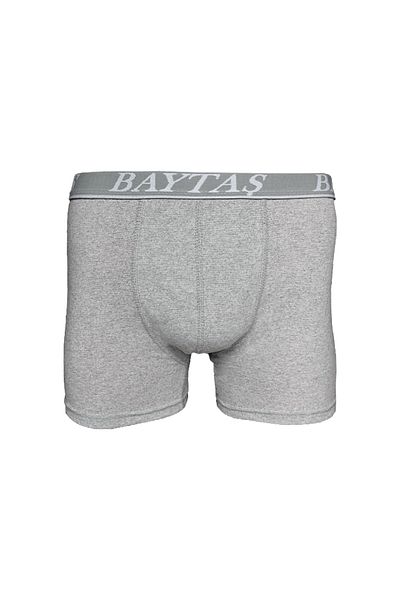Baytas Γκρι Μαύρο Ανδρικό Μπόξερ 2 Τεμαχίων Classic CottonLycra