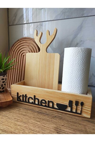 Kitchenclub Ahşap Mutfak Düzenleyici/ahşap Kutu Mutfak Dekorasyon 35x12x9
