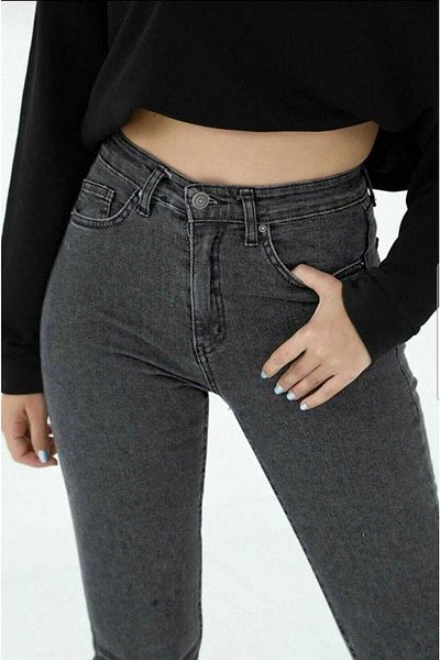 Trn JNS Monster Flu που δεν ξεθωριάζει Smoked Skinny Jeans που ενισχύουν τα τζιν παντελόνια δείχνουν λεπτό