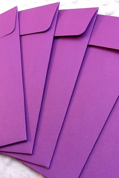Dekorden 100 Pieces Purple Invitation Envelope 11X22 Cm.