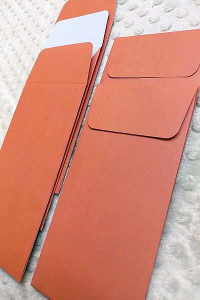 Dekorden 100 Pieces Salmon Color Invitation Envelope 11X22 Cm.