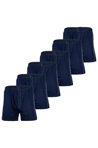 adidas YOURBASICS Herren Jersey-Boxershorts, 6er Pack - Cotton, Eingriff mit Knopf, Muster, Multipack
