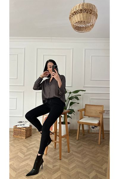 Trn JNS Pantaloni de blugi Berya cu talie înaltă, slim, slăbit, cu picior slăbit