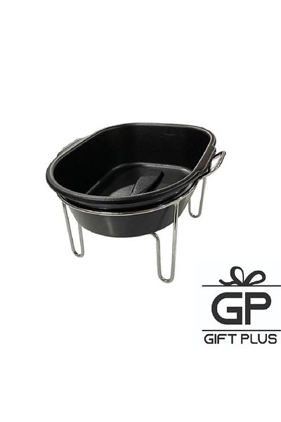 gift plus Silver Pedicure Basin with Chrome Legs