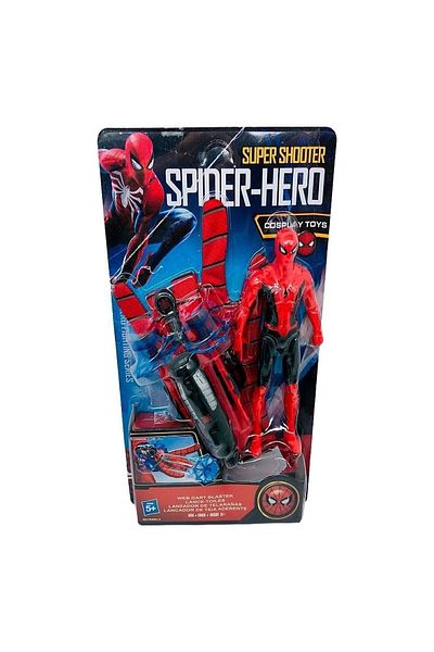EVMAK Spiderman Spiderman Web Throwing Arrow Throwing Suction Cup Gloves and Luminous Figure
