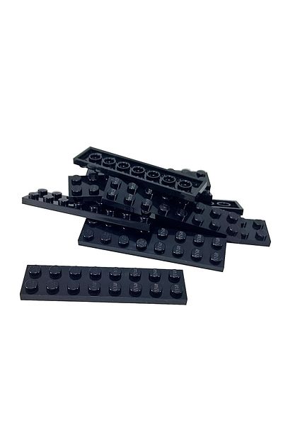 LEGO Original Moc Custom Accessory Creator Plate 2 X 8 Flat Bricks Black 2 Pieces Will Be Sent
