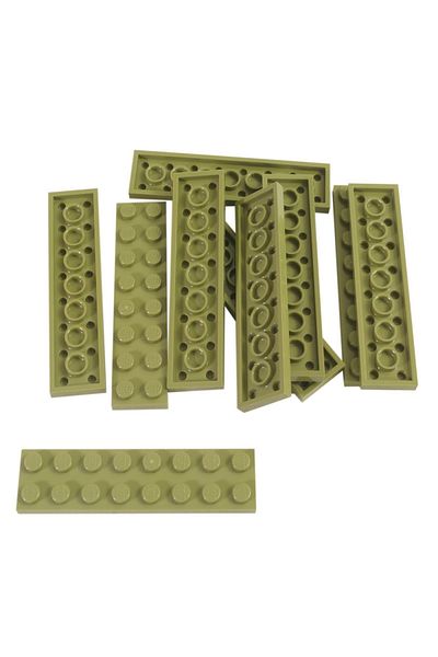 LEGO Original Moc Custom Accessory Creator Plate 2 X 8 Flat Brick Army Green 4 Pieces Will Be Sent