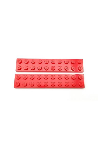 LEGO Moc Custom Accessory Creator Plate 2 X 10 Flat Bricks Red 2 Pieces Will Be Sent