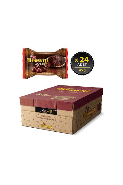 Eti Browni Gold - 45g X 24 Pieces Cherry Sauce Chocolate Cake