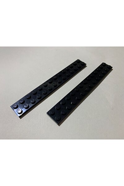 LEGO Orjinal Moc Custom Aksesuar Creator Plate 2 X 14 Uzun Düz Tuğla Siyah 2 ...