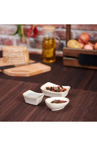 Cosiness 11 Cm Oval Boat Snack and Sauce Bowl Set