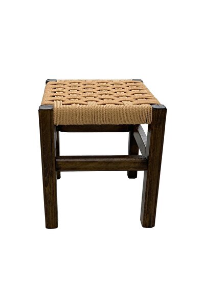 Hedisam Ahşap Hasır Örgü Tabure 33 Cm