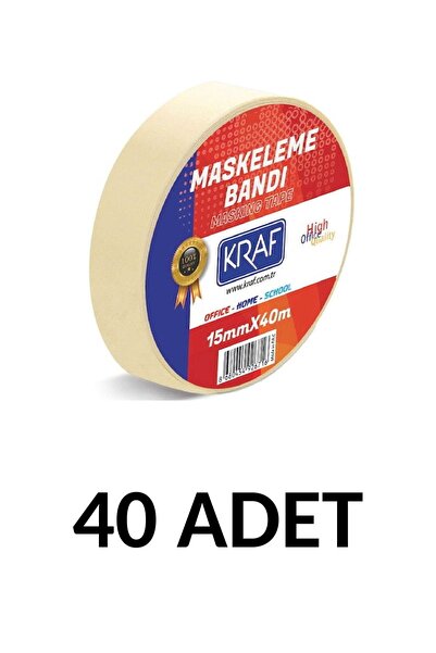 KRAF 40 броя маскираща лента 15 мм х 40 метра хартиена лента