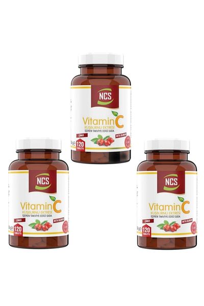 NCS Vitamin C 1000 Mg Rosehip Beta Glutan Vitamin C 120 Tablets X 3 Boxes 360 Tablets
