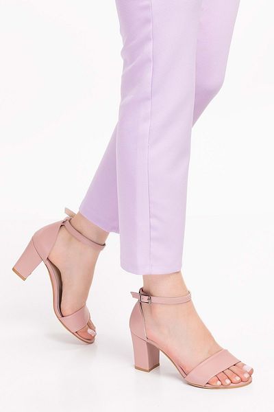 Gondol Pantofi cu toc din piele naturală de damă Dpx.0139 - Pudra - 38