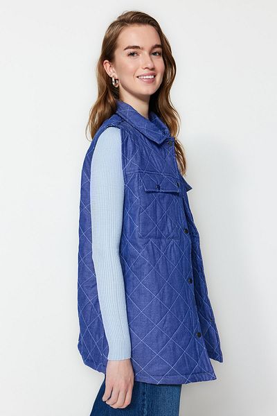 Trendyol Modest Weste - Blau - Basic