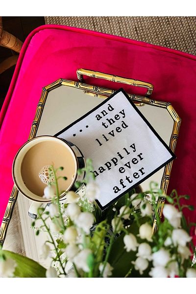 ge living Χαρούμενα ζωντανά μετά τη σειρά Love Patterned Cocktail Napkin (1 τεμάχιο)