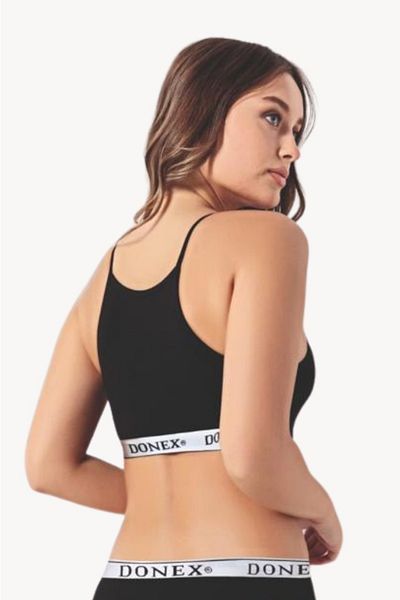 Özlem & Donex Sutien negru cu gât cu halter pentru femei