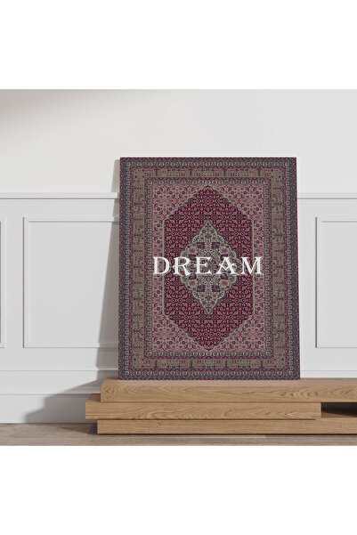 RUGSMODERN Kanvas Tablo Pembe Dream Vintage Temalı 116