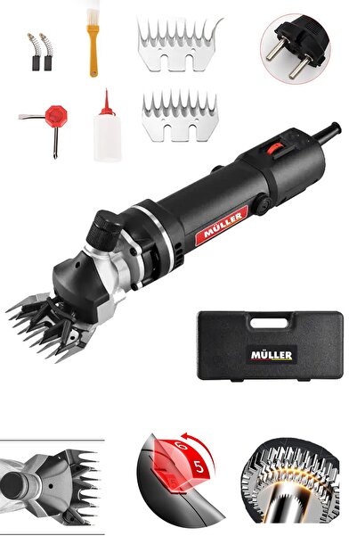 Müller Alman 6300 Ex-torq Çift Metal Şanzıman Koyun Keçi Kırkım Makinesi Ağır Hizmet Devir Ayarlı