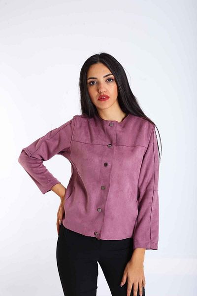 Blues Outlet Jachetă de piele intoarsa de dama-liliac