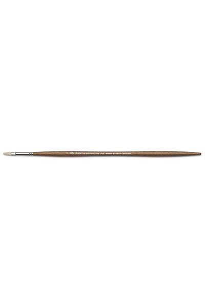 Winsor Newton Winsor & Newton Artists' Συνθετική Σκληρή Τρίχα Φλατ Πινέλο με Μακριά Λαβή Νο:1